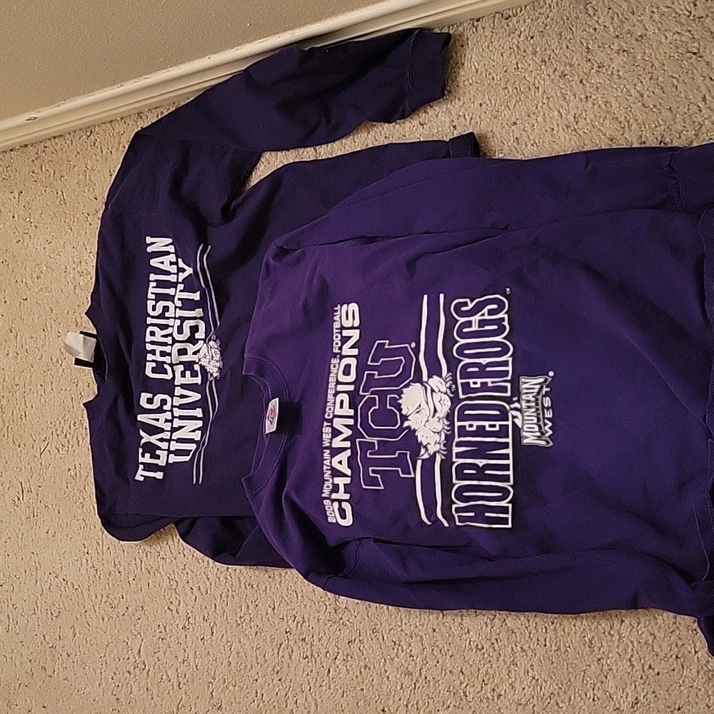 Purple Hoodie with Texas Christian University Champions Print
